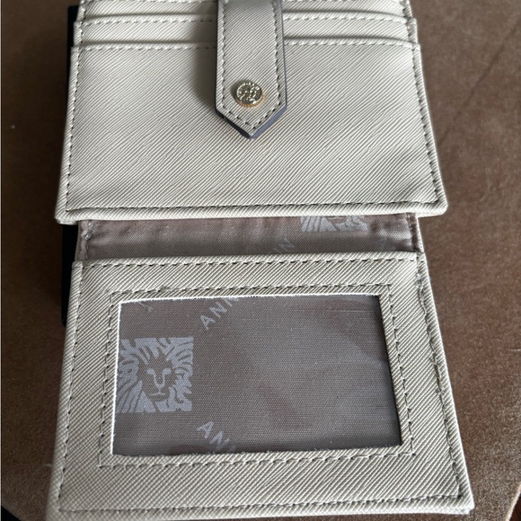 Anne Klein Small Bifold Wallet / Card Holder Beige - Picture 3 of 11
